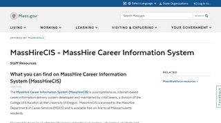 MassCIS - Massachusetts Career Information System | Mass.gov