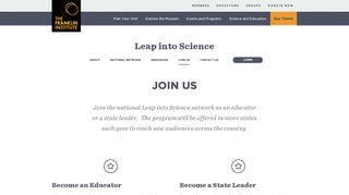 Join Us | Leap into Science