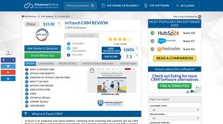 InTouch CRM Reviews: Overview, Pricing and Features