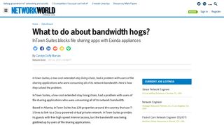What to do about bandwidth hogs? | Network World