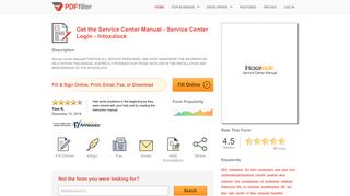 Service Center Manual - Service Center Login - Intoxalock - PDFfiller