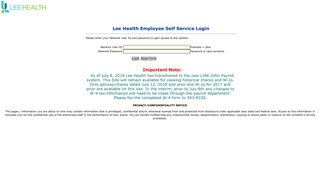 Lee Memorial Health System Employee Self Service Login