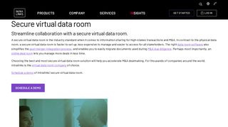 Secure virtual data room | Intralinks