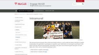 Intramural | Engage McGill - McGill University