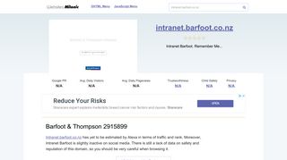 Intranet.barfoot.co.nz website. Barfoot & Thompson 2915899.