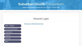 Intranet Login - Suburban Health Consortium