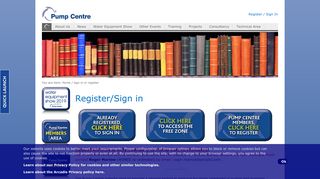 Intranet - sign in or register - Pump Centre