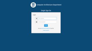 Computer Architecture Department :: Single Sign-On :: Login - UPC