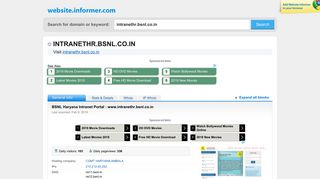 intranethr.bsnl.co.in at WI. BSNL Haryana Intranet Portal : www ...