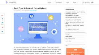 Top Free Intro Makers no Watermark - LightMV