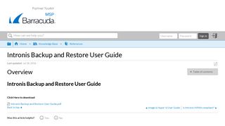 Intronis Backup and Restore User Guide - Barracuda MSP Partner ...