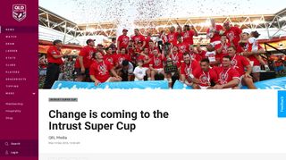 Change is coming to the Intrust Super Cup - QRL