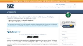 Tailored Intelligence for Automated Remediation: SANS Review of ...