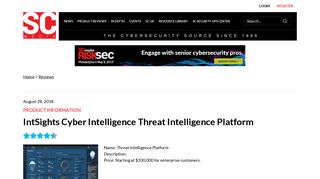 IntSights Cyber Intelligence Threat Intelligence Platform Product ...