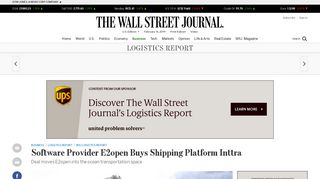 Software Provider E2open Buys Shipping Platform Inttra - WSJ