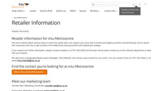 Retailer Information - Marketing, Commercial, Contractor and ... - Intu