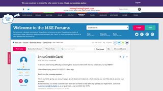 Intu Credit Card - MoneySavingExpert.com Forums