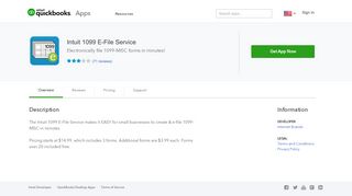 Intuit 1099 E-File Service | QuickBooks App Store