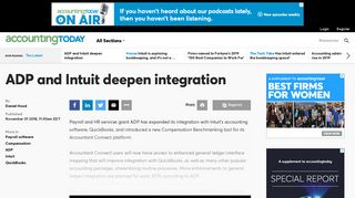 ADP and Intuit deepen integration | Accounting Today