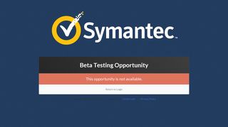 Beta Testing Opportunity - symbeta - Symantec