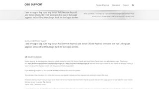 QBO Support – I am trying to log in to my Intuit Full Service Payroll and ...