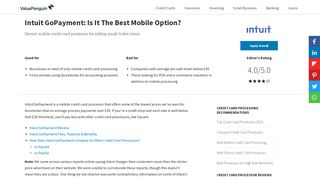 Intuit GoPayment: Is It The Best Mobile Option? | Credit Card ...