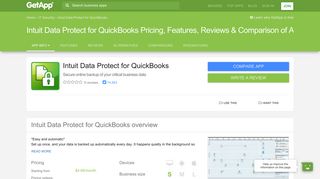 Intuit Data Protect for QuickBooks Pricing, Features, Reviews ... - GetApp