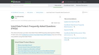 Intuit Data Protect: Frequently Asked Questions (F... - QuickBooks ...