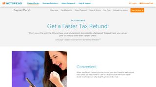 Tax Refund Direct Deposit | Netspend Prepaid Debit Card