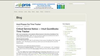 Intuit Phases Out Time Tracker | QBPros, Inc.