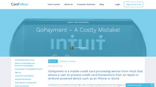 GoPayment - A Costly Mistake! - CardFellow