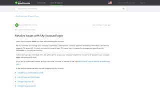 QuickBooks Payroll Account Maintenance page login help ...