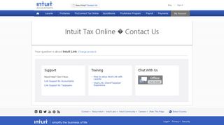 Intuit Link Contact Us - Accountants