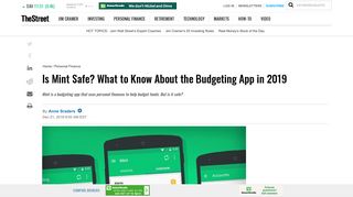 Is Mint Safe? What to Know About the Budgeting App in 2019 - TheStreet