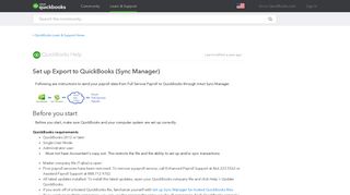 Set up Export to QuickBooks (Sync Manager) - QuickBooks Learn ...