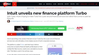 Intuit unveils new finance platform Turbo | ZDNet