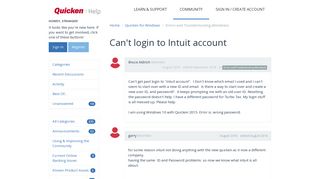 Can't login to Intuit account | Quicken Customer Community - Get ...