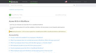 Access W-2s in Workforce - QuickBooks Support - Intuit
