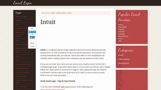 Intuit Email Login – www.Intuit.com Webmail Sign In