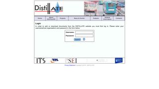 Login - DISTILLATE - An EPSRC Funded Project