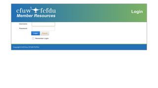 User Log In - CFUW Member Resource