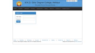 Admin Login - MKD Girls Degree College