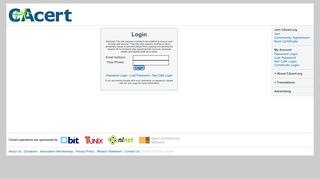 Password Login - CAcert.org