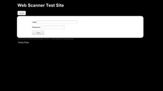 Please Login - Web Scanner Test Site