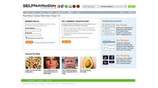 Nutrition Data Member Sign-In - SELF Nutrition Data