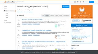 Newest 'constantcontact' Questions - Stack Overflow