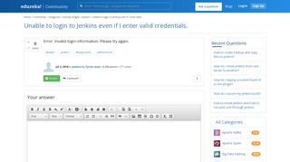 Unable to login to Jenkins even if I enter valid credentials. | edureka ...