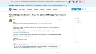 Invalid login credentails - Magento Connect Manager / downloader ...