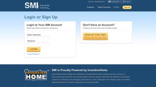 Login | SubmitMyInvention powered by InventionHome