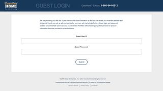 Guest Login - InventionHome Customer Dashboard